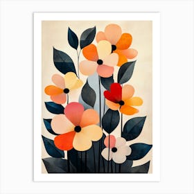 Abstract Flowers 4 Art Print