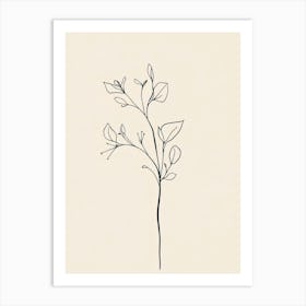 Single Line Drawing Art Print