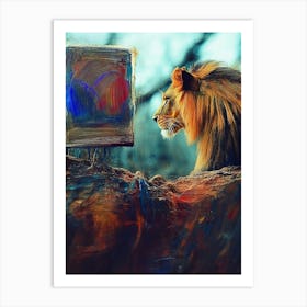 Lion Painting All It Takes Is A Little Courage Art Print