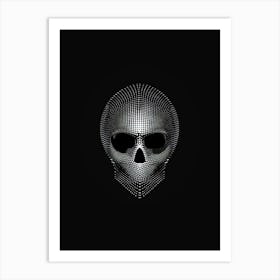 Skull On A Black Background Art Print