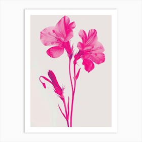 Hot Pink Lobelia 2 Art Print