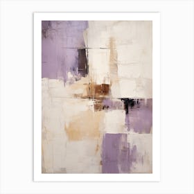 Purple And Brown Abstract Raw Painting 3 Art Print