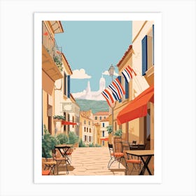 Nice, France, Graphic Illustration 3 Art Print