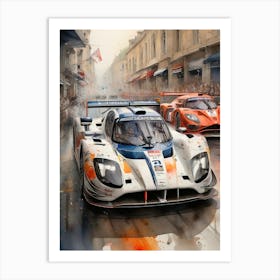 Race Cars On The Street Art Print