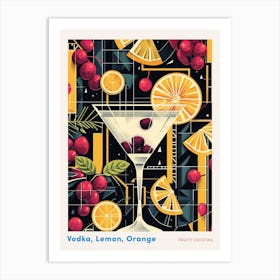 Fruity Art Deco Cocktail 5 Poster Art Print