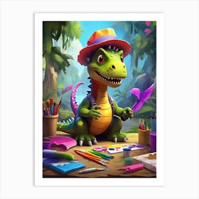 Dinosaur Painting 5 Art Print