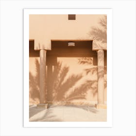 Shadow Of A Palm Tree Art Print