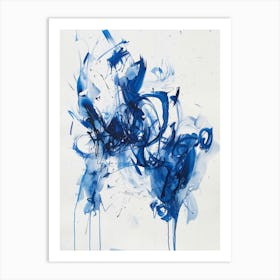 Abstract Blue Painting 5 Art Print