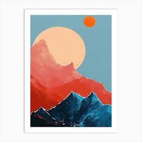 Abstract Mountain Painting Art Print