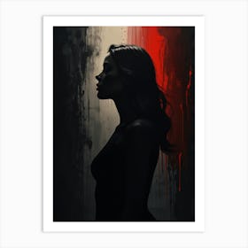 Woman In Black 1 Art Print