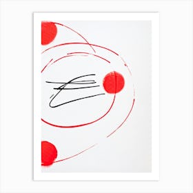 Abstract Design Featuring A Collection Of Organic Marks Circular Strokes Meeting Atcdoticals Empha (1) Art Print