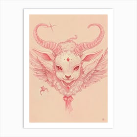 Little Pink Lamb Art Print