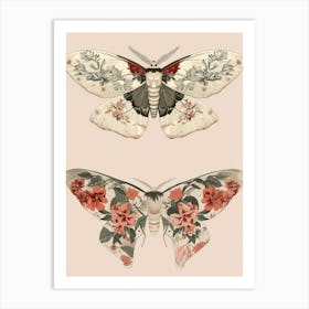 Spring Butterflies William Morris Style 7 Art Print