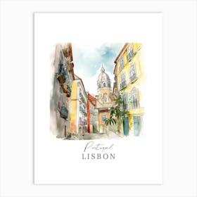 Portugal Lisbon Storybook 3 Travel Poster Watercolour Art Print