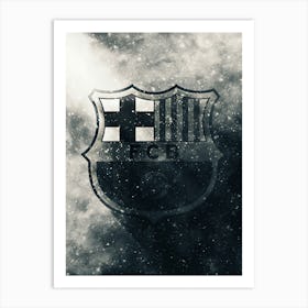 Fc Barcelona Smoke Art Print