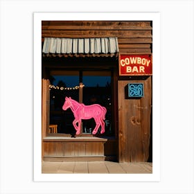 Cowboy Bar Art Print