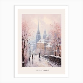 Dreamy Winter Painting Poster Cologne France 3 Art Print