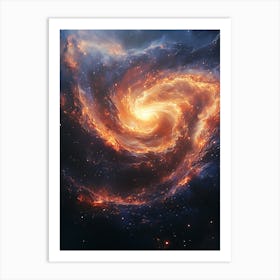 Spiral Galaxy In Space Art Print