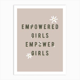 Empowered Girls Cream Art Print