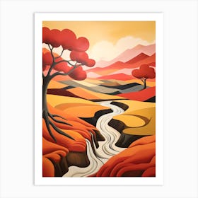 "Fall's Canvas: A Tapestry of Autumn Hues" Art Print