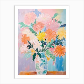 Flower Painting Fauvist Style Chrysanthemum 1 Art Print