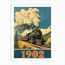 Aihrgdesign A Vintage Travel Poster Of A Steam Locomotive Chu 97a04555 6695 4a66 A32c E5db9c471996 3 Art Print