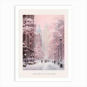 Dreamy Winter Painting Poster New York City Usa 2 Art Print