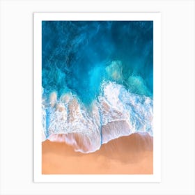 Aerial View Of A Beach And Ocean Art Print