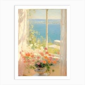 Window With Flowers 1 Art Print