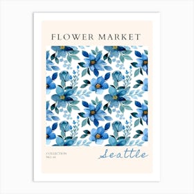 Flower Market Seattle Art Print