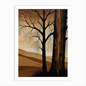 Sunset Trees Art Print