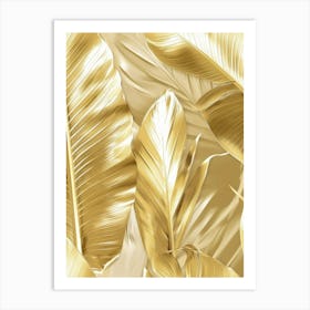 Gold Leaf Wallpaper Art Print