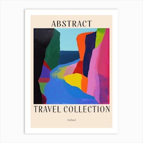 Abstract Travel Collection Poster Iceland 5 Art Print