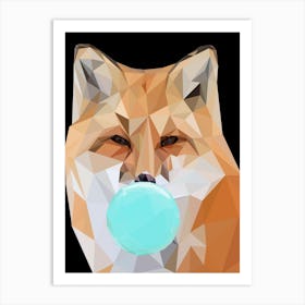 Fox Chewing Gum Art Print