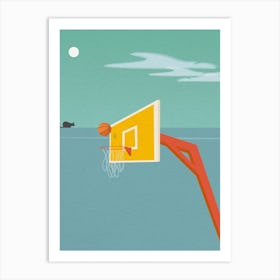 Basketball Hoop Art Print