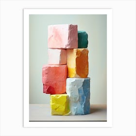 Stacked Blocks, Stones Art 3 Art Print