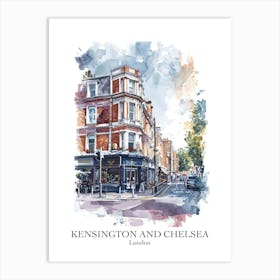 Kensington And Chelsea London Borough   Street Watercolour 5 Poster Art Print