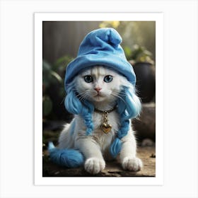 Cat In A Hat Art Print