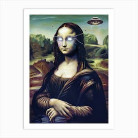 Alien Mona Lisa Art Print