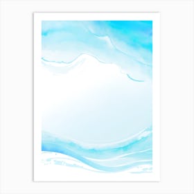 Blue Ocean Wave Watercolor Vertical Composition 97 Art Print