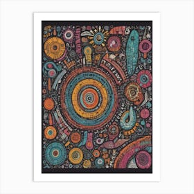 Psychedelic Circles Art Print