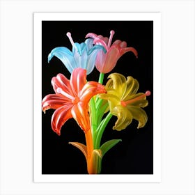 Bright Inflatable Flowers Honeysuckle 2 Art Print