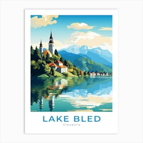 Slovenia Lake Bled Travel Art Print