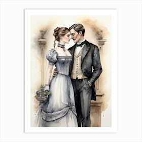 Victorian Wedding art print Art Print