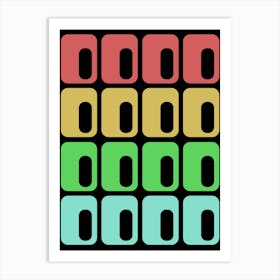 RYBG Modernist Brutalism Window Architecture Inspired Rainbow Art Print