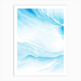 Blue Ocean Wave Watercolor Vertical Composition 93 Art Print