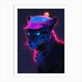 Neon Leopard Art Print