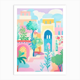 Ostia, Italy Colourful View 1 Art Print