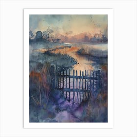 Sunrise Over The Marshes Art Print