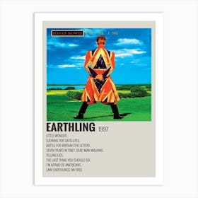 David Bowie Earthling 1997 Poster Decor 1 Art Print